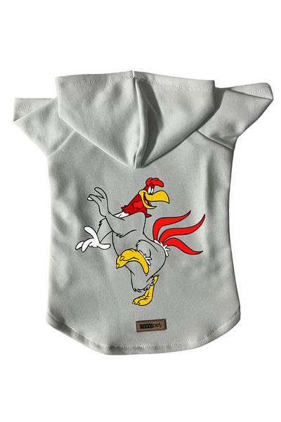 Monopetz Hooded Fleece Sweatshirt Dog and Cat Outfit & Dress - White Fog Horn