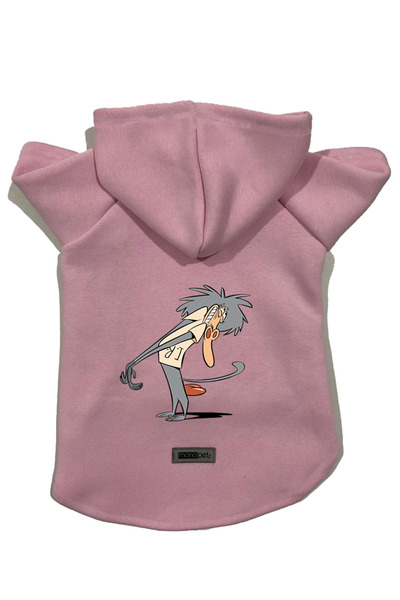 Monopetz Hooded Fleece Sweatshirt Dog and Cat Outfit & Dress - Pink IR005 - S...