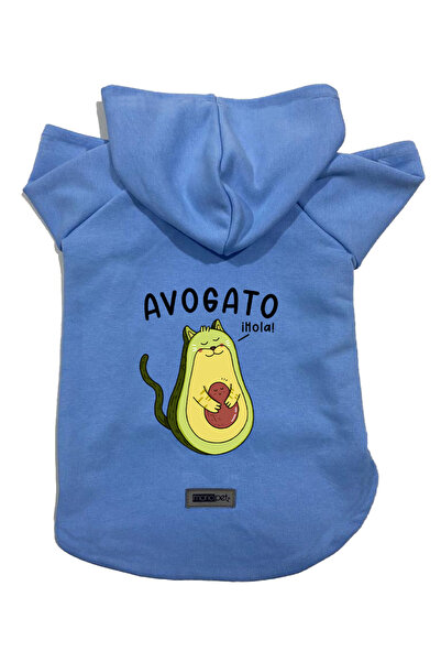 Monopetz سويت شيرت من الصوف بغطاء للرأس ملابس للكلاب والقطط - أزرق Avogato - ...