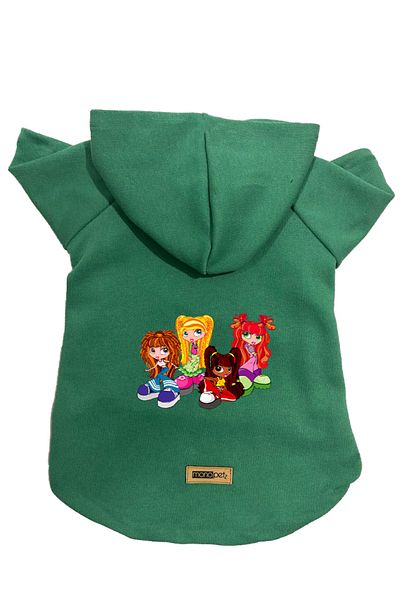 Monopetz Hooded Fleece Sweatshirt Dog and Cat Outfit & Gown - Green Cando003