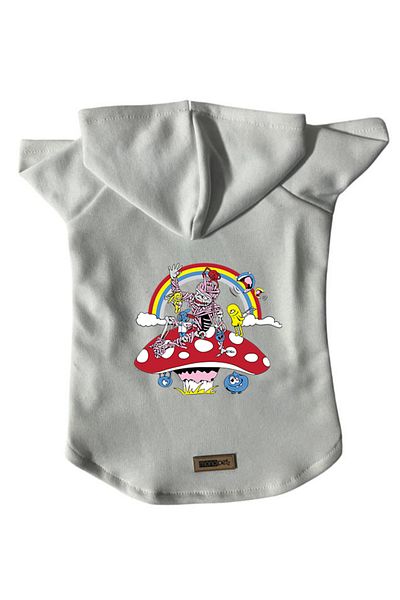 Monopetz Hooded Fleece Sweatshirt Dog and Cat Outfit & Dress - White City 30