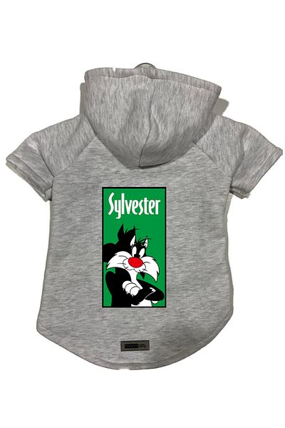 Monopetz Hooded Fleece Sweatshirt Dog and Cat Outfit & Dress - Grey Sylvester