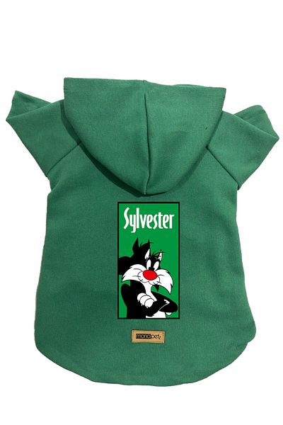 Monopetz Hooded Fleece Sweatshirt Dog and Cat Outfit & Dress - Green Sylvester