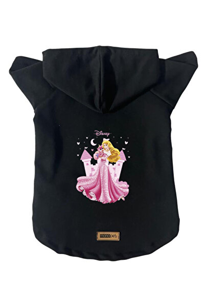 Monopetz سويت شيرت من الصوف بغطاء للرأس ملابس للكلاب والقطط - أميرة سوداء - م...