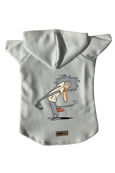 Monopetz Hooded Fleece Sweatshirt Dog and Cat Outfit & Dress - White IR005
