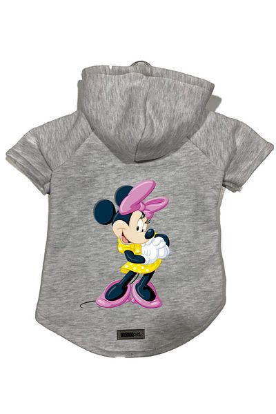 Monopetz Hooded Fleece Sweatshirt Dog and Cat Outfit & Dress - Gray Minnie