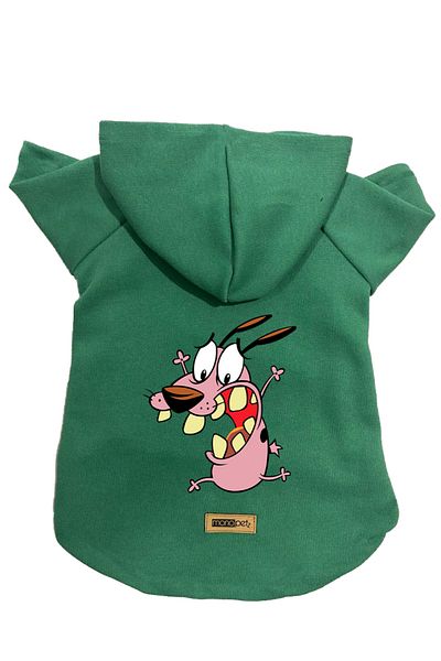 Monopetz Hooded Fleece Sweatshirt Dog and Cat Outfit & Dress - Green Courage