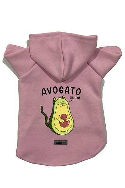 Monopetz Hooded Fleece Sweatshirt Dog and Cat Outfit & Dress - Pink Avogato