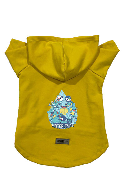 Monopetz سويت شيرت من الصوف بغطاء للرأس للكلاب والقطط - أصفر Scuerou - مقاس XS