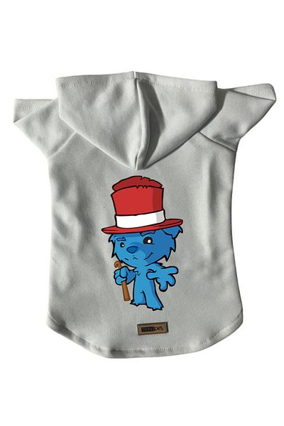 Monopetz Hooded Fleece Sweatshirt Dog and Cat Outfit & Dress - White Bear