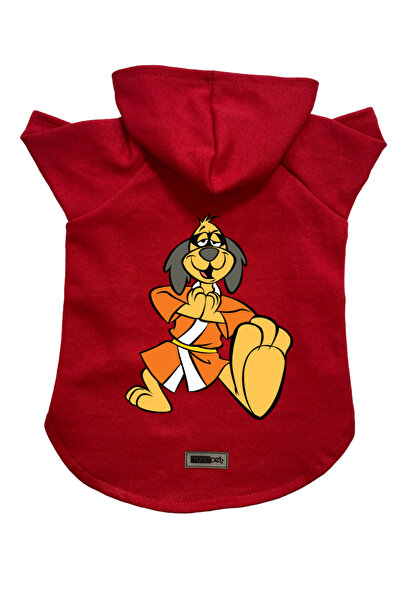 Monopetz سويت شيرت من الصوف بغطاء للرأس ملابس للكلاب والقطط - أحمر هونج كونج ...