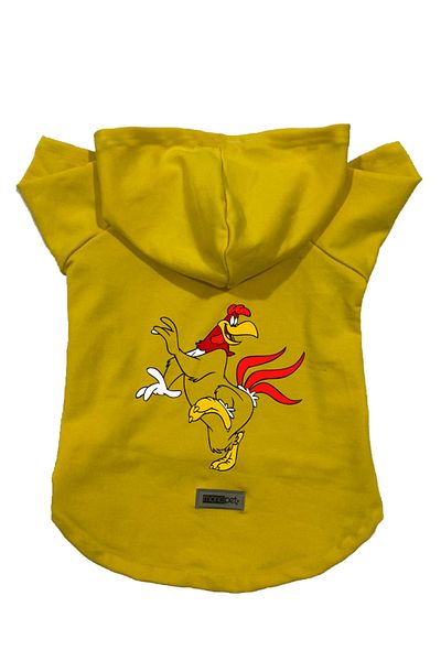 Monopetz Hooded Fleece Sweatshirt Dog and Cat Outfit & Dress - Yellow Fog Horn