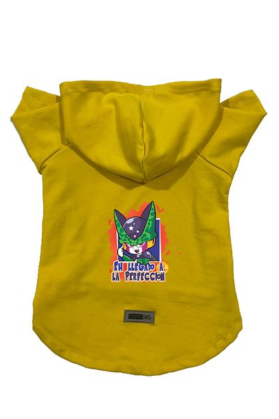 Monopetz Hooded Fleece Sweatshirt Dog and Cat Outfit & Dress - Yellow DBZ 05