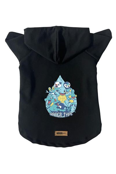 Monopetz Hooded Fleece Sweatshirt Dog and Cat Outfit & Dress - Black Scuerou