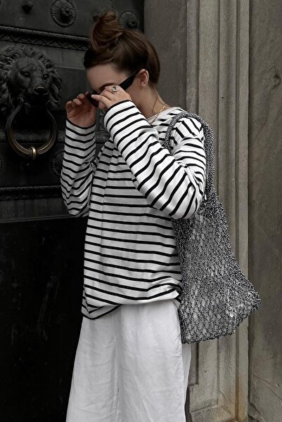 Madmext Mad Girls White Sweatshirt Mg980