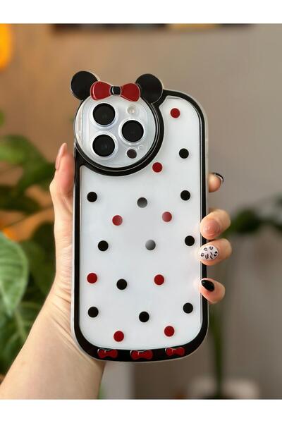 Go Aksesuar Iphone 14 Promax Uyumlu 3d Mickey Mouse Baskı Desenli Silikon Kılıf