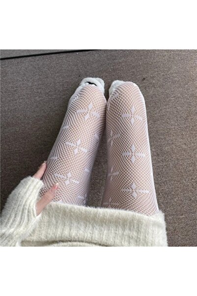 VEGAROKS Plus Cross Beyaz Ithal Külotlu Çorap