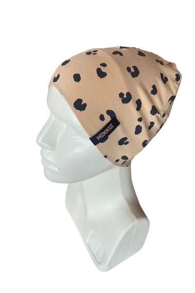 DG WOODBOR DG WOODBR Leopard Patterned Navy Blue Hat with Minnie Label