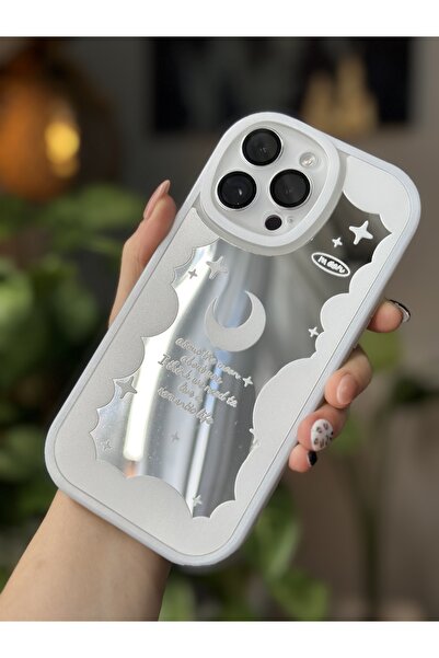 Go Aksesuar Iphone 14 PRO Aynalı Tasarımlı Kenarları Silikon Kılıf