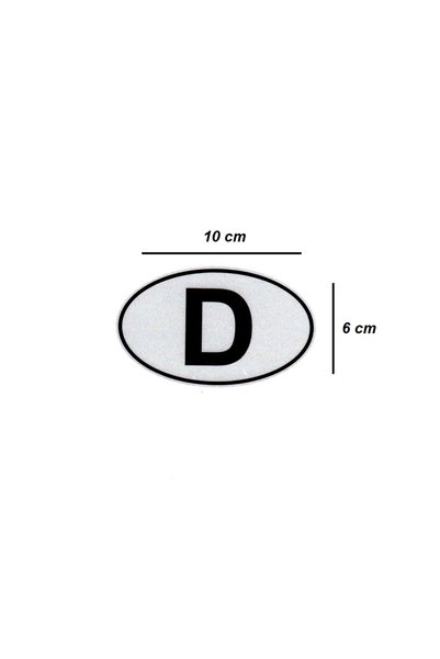Car Master Shop Reflective Sticker Special for Labelists D (Germany) Special Sticker Silvery Letter D