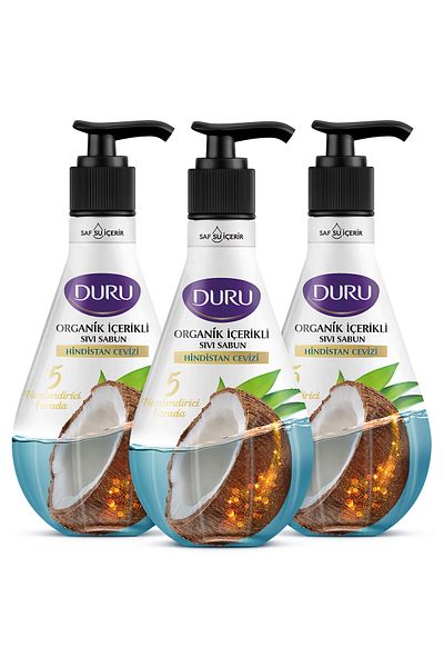Duru Coconut Liquid Soap with Organic Content 3x500ml