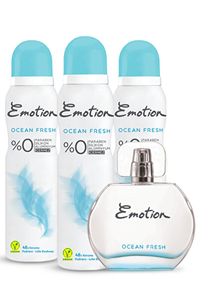 Emotion Ocean Edt Fresh Parfüm 50ml Deodorant 3x150ml