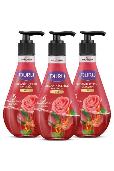 Duru Rose Liquid Soap with Organic Content 3x500ml