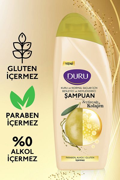 Duru Olive Oil and Collagen Shampoo for Dry Hair - 3x500 ML
