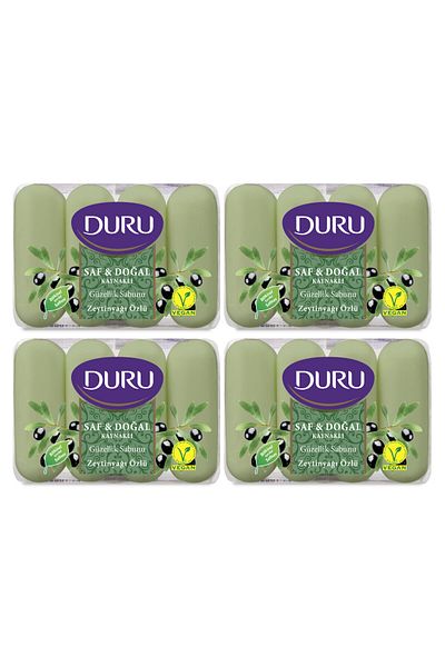 Duru Pure & Natural Welded Olive Oil Extract 16 Pieces Beauty Soap 4x280gr