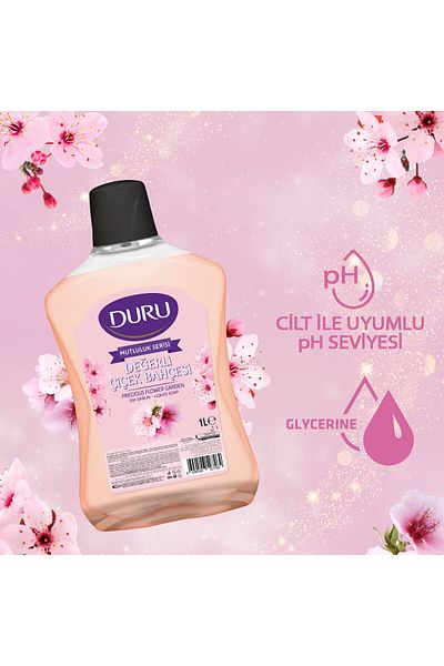 Duru Happiness Series Precious Flower Garden Liquid Soap 3x1 Lt