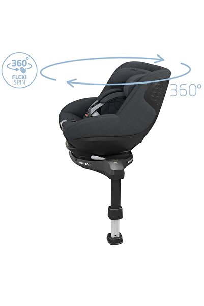 MAXİ-COSİ Maxi-Cosi Pearl SlideTech 360 Dönebilen Yatabilen Kızaklı İsofix Bazalı Oto Koltuğu 0-18 Kg Graphite