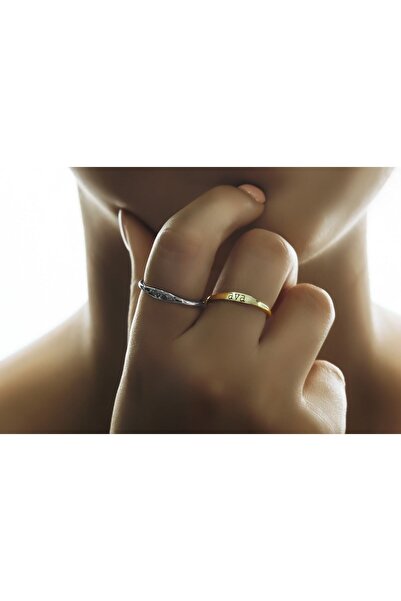 Armeks Altın Renk Gümüş Isimli Yüzük - Gümüş Isimli Yuzuk - Ayarlanabilir Yuz...