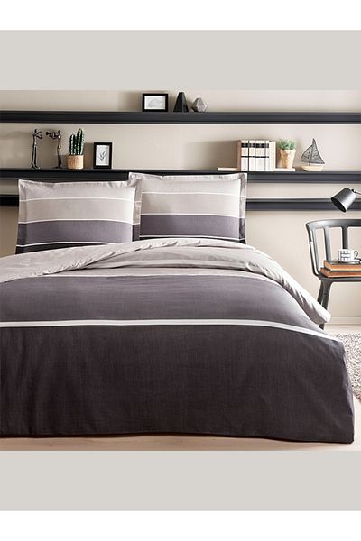 Taç Set cuvertură de pilota din satin de bumbac Hazel Plum Double