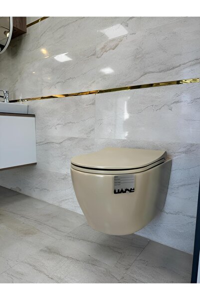 Turavit Rondo Mat Cappucino Kanalsız Asma Klozet RND5512C, Rondo Duroplast Ya...