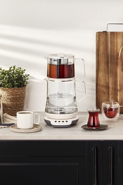 HOMEND Royaltea 1749h Talking Glass Tea Machine White