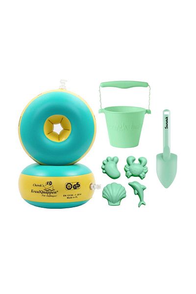 Myminibaby مجموعة نجم البحر (الذراع والرمل - أخضر فاتح)