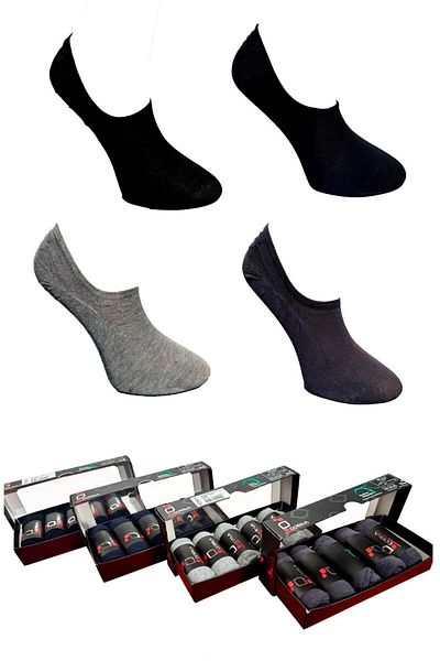 DOREA 6-Piece Men's Bamboo Sneakers Black