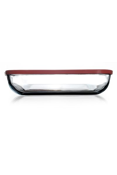 Paşabahçe 59024 Borcam Red Square Tray - 3200cc, 28x28cm
