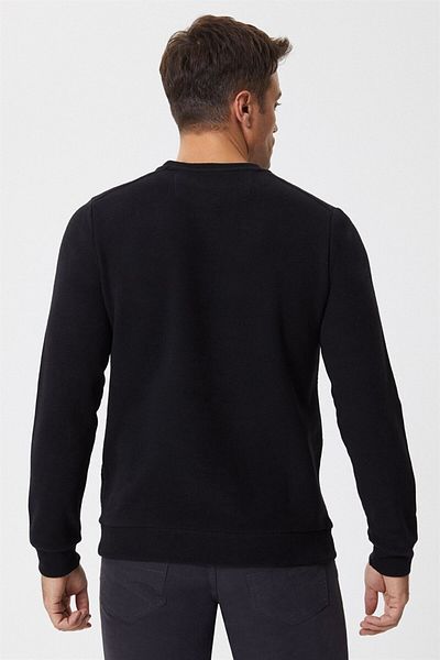 Lee Cooper Ανδρικό φούτερ Ethan με λαιμόκοψη μαύρο-ανθρακί