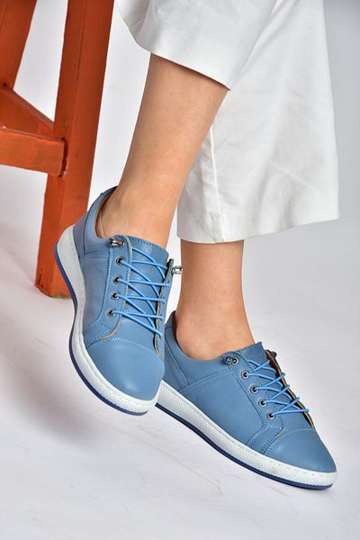 Fox Shoes P 540201403   Pantofi sport casual albastru din piele naturală