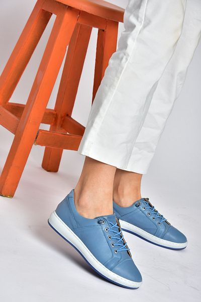 Fox Shoes P 540201403   Pantofi sport casual albastru din piele naturală