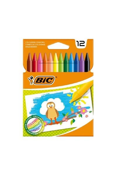 Bic 12 pcs Erasable school student pictures crayon