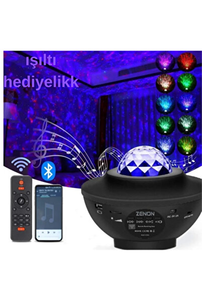 IŞILTI HEDİYELİKK LED Yıldız Gece Işık Dönen Bulut Projektör Lambası uzaktan ...