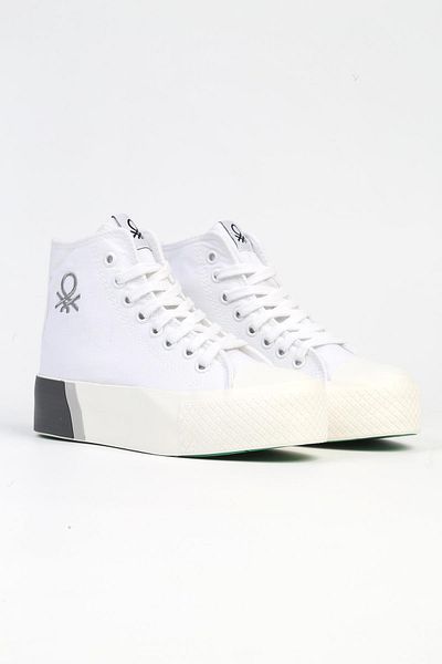 Benetton ® |   BN-30938 - 3114 Alb Gri - Pantofi sport pentru damă