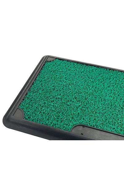 OLUNCA Green 45X70Cm Curly Door Hygiene Mat with Disinfectant Pool