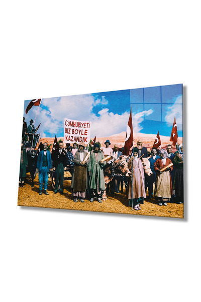 Rosyvien Republic We Won This Way Tablou din sticlă, Decor de perete pentru b...