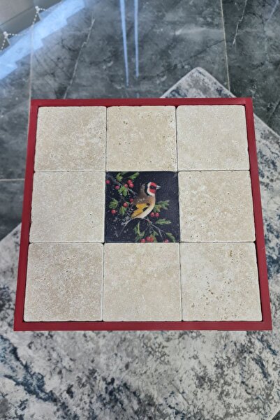 Resmo SAKA 32X32CM TRAVERTEN TAŞ SEHPA