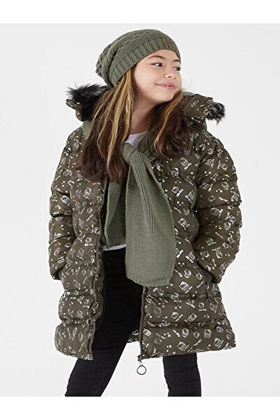 BİLEN KİDS Hello Baby Baskılı Kapüşonlu Kız Çocuk Mont