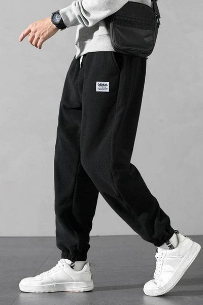 GENIUS STORE Polar Fabric Oversize Μαύρο Ανδρικό Φούτερ Oversize Φούτερ
