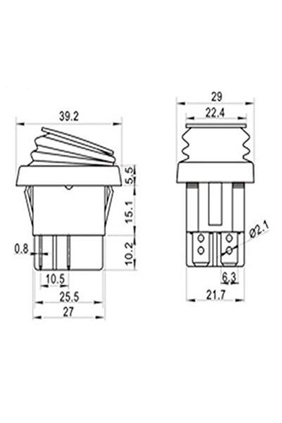 Maroces MR-104W-S GENİŞ KIRMIZI IŞIKLI ANAHTAR 30 AMPER ON-OFF 4P KORÜKLÜ 30A